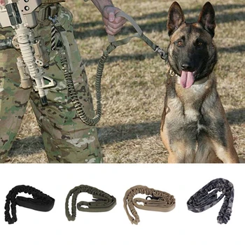 

Dog Leash 1000D Nylon Tactical Military Police Dog Training Leash Elastic Pet Collars Multicolor PC975816