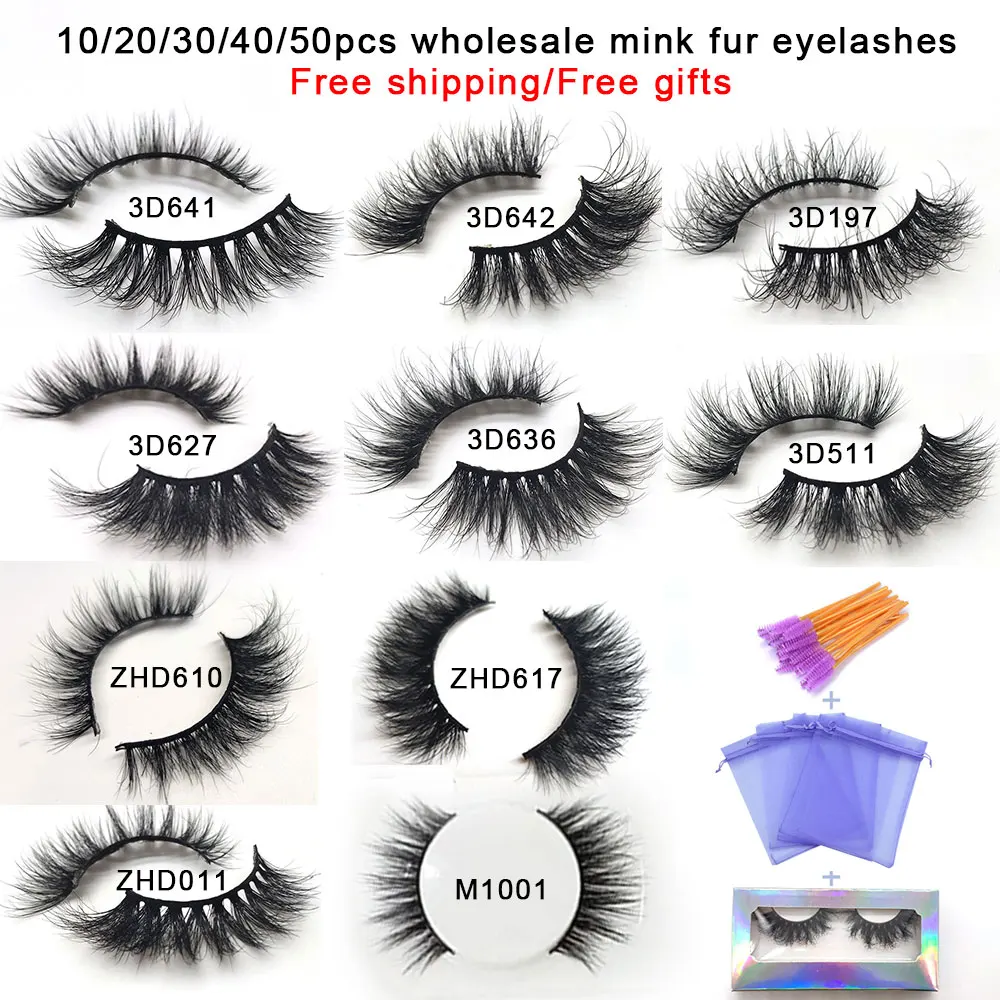 

False Eyelashes Natural 3D Mink Lashes Wispy Faux Mink Eyelashes Handmade Fake Eyelash Extension Reusable MakeupTool
