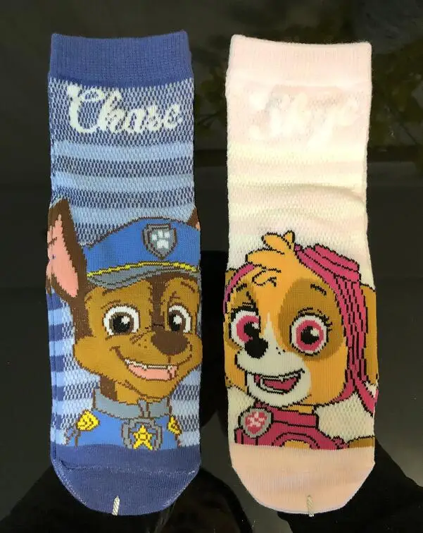 Genuine Paw Patrol 1pair 14cm Kids Children sock with chase marshall skye rubble 4 colors children toy Birthday gift figure toy