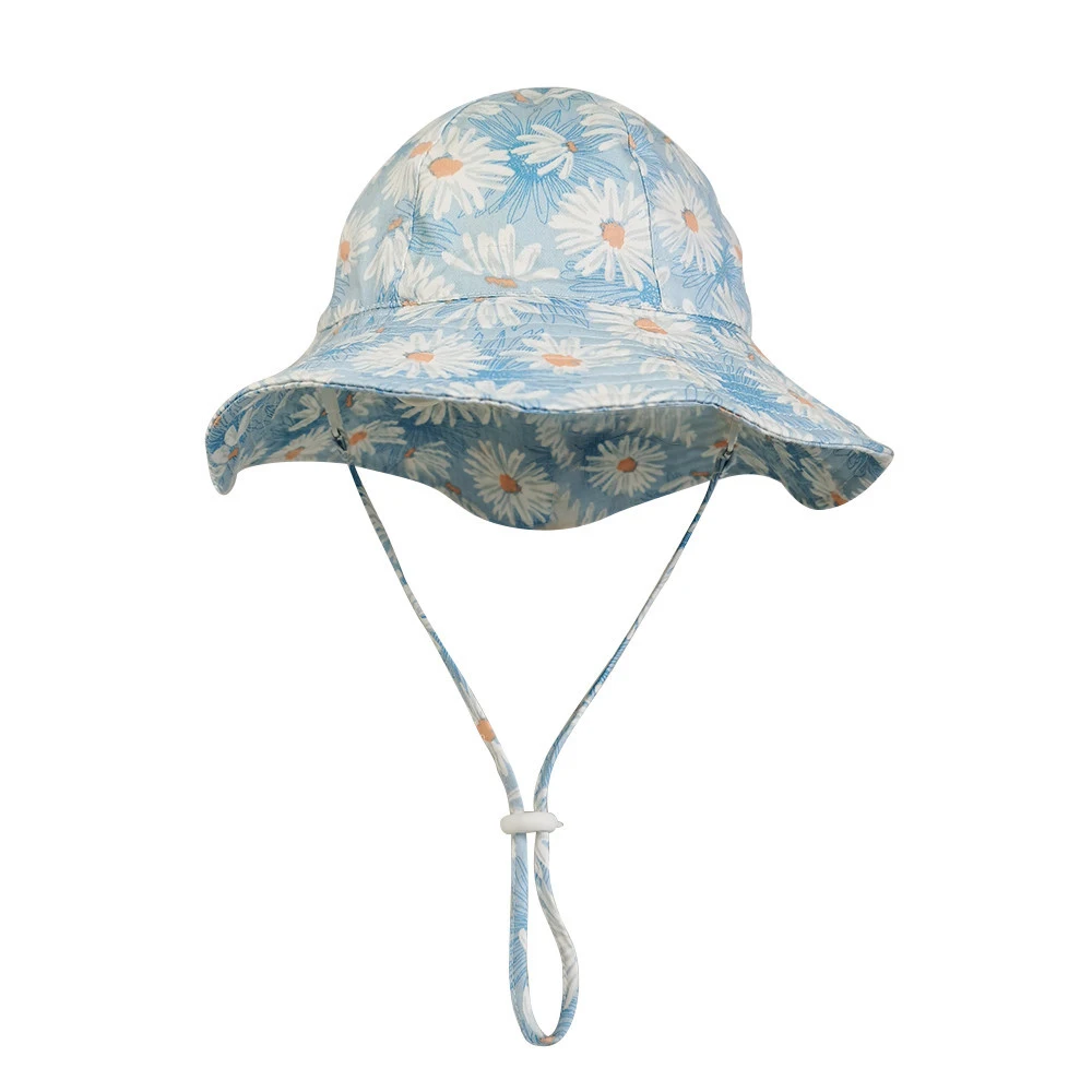 Summer Hat Girl Pink Flowers Bucket Hat 