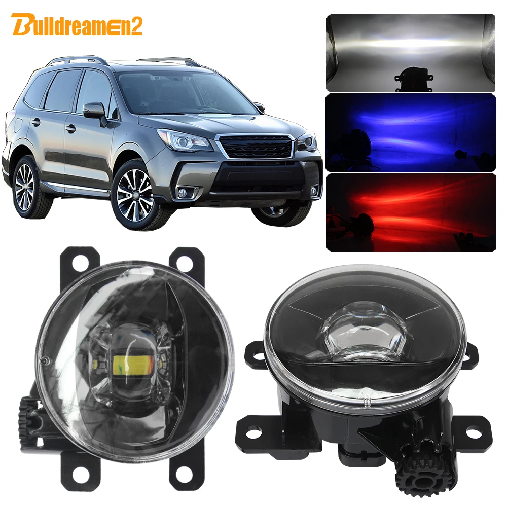 Buildreamen2 For Subaru Forester 2013-2018 Car H11 LED Bulb Fog Light Devil Eye DRL Adjustable Beam 4000LM 12V High Bright | Автомобили и