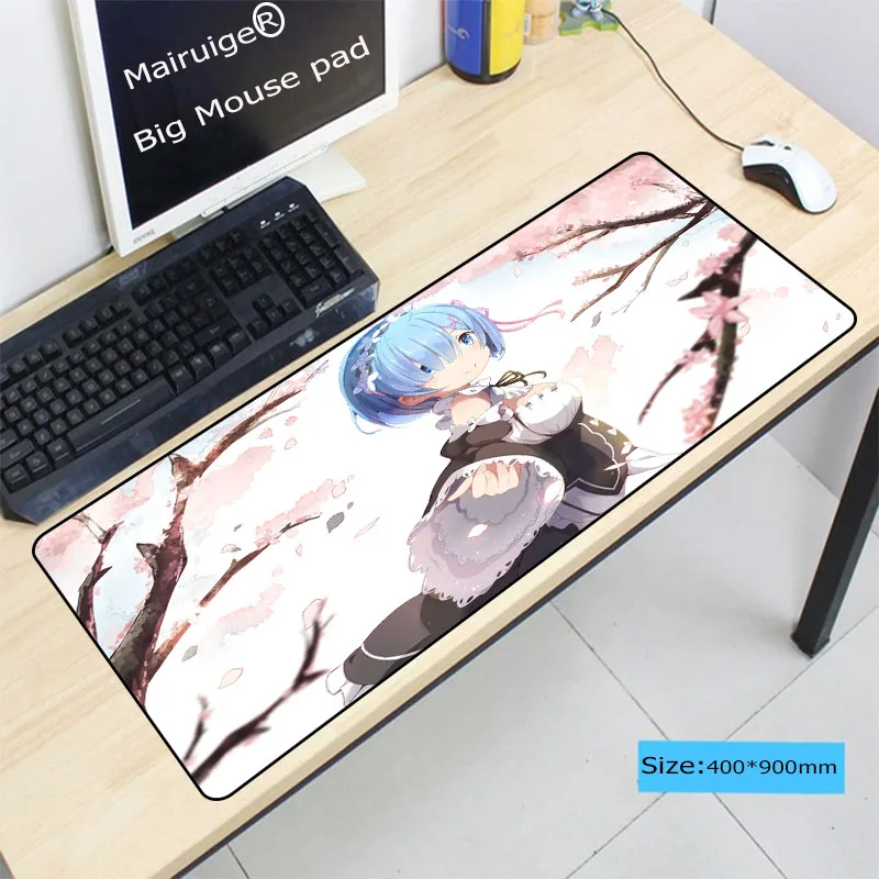 Mairuige 80X40 см японский аниме большой коврик для мыши с закругленными краями игровой