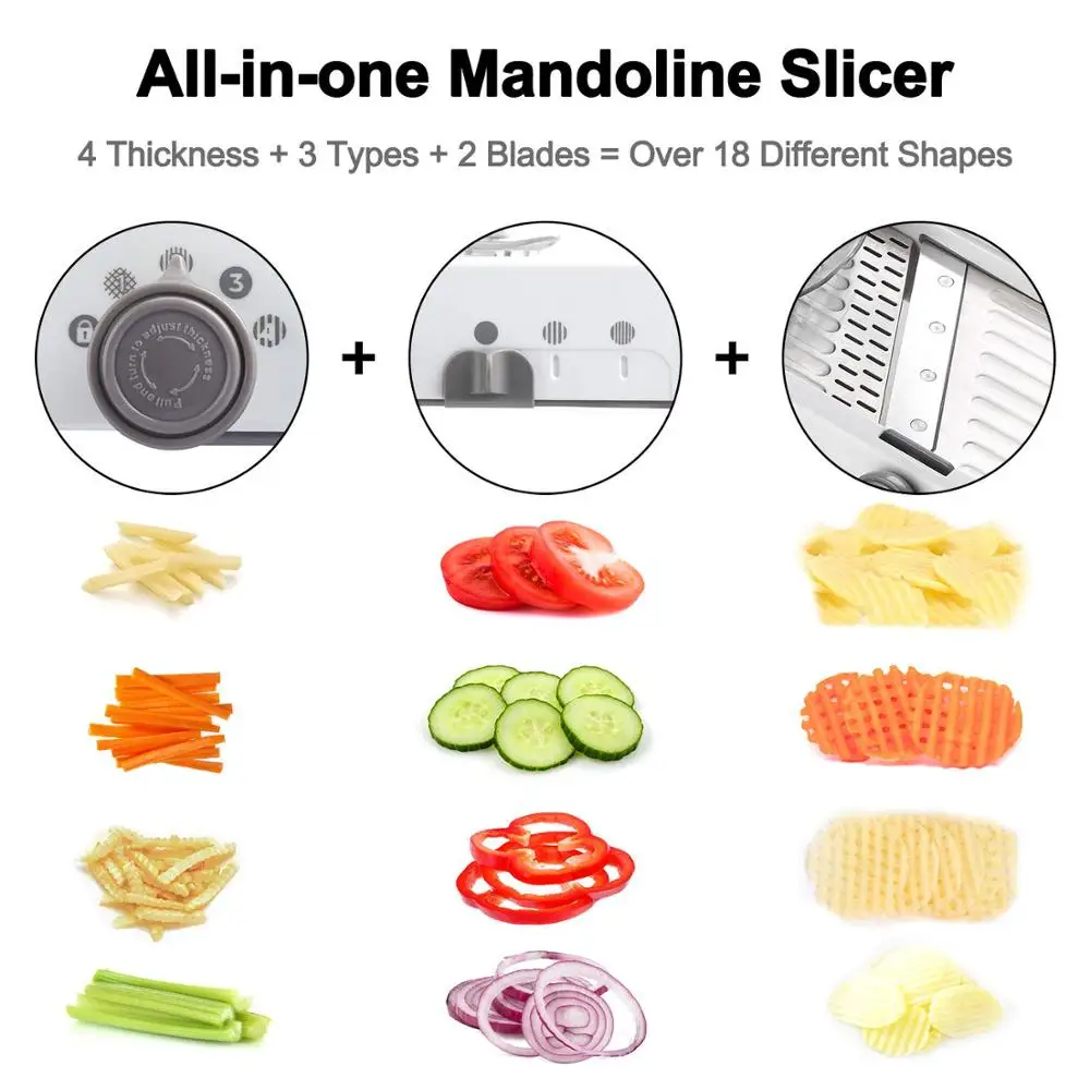 18-in-1 Adjustable Mandoline Slicer 3