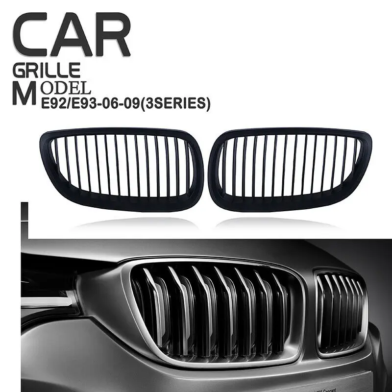 

Car Black Racing Grills Bumper Kidney Grilles Car Gloss Front Kidney Grill Grilles for BMW 3 Series E92 2-Door 2006-2009