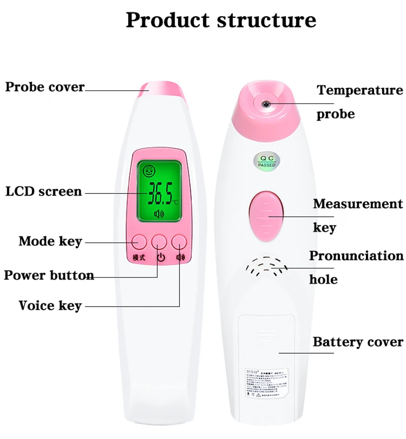 Детский Инфракрасный электронный термометр для взрослых и детей, Бесконтактный ручной лоб термометр, бытовой медицинский термометр
