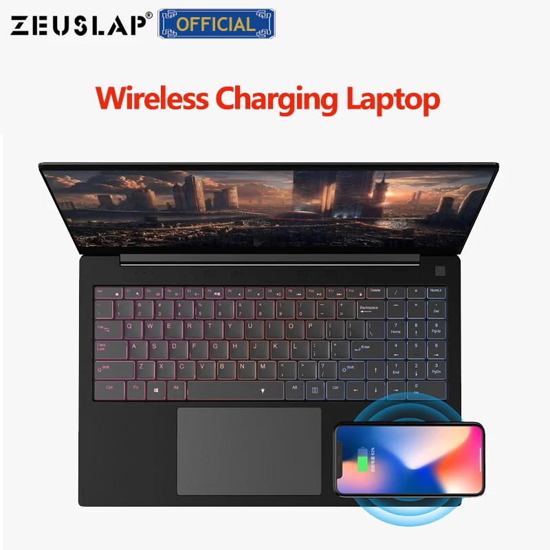 ZEUSLAP беспроводной зарядки 15,6 "бизнес-ноутбук 8 ГБ ОЗУ + 1 ТБ SSD Intel Core i3 cpu 1920X1080P FHD ультратонкий ноутбук компьютер