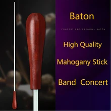 Bastón de concierto de alta calidad, Accesorios para Instrumentos Musicales, mango de madera de caoba, banda rítmica, Conductor de orquesta, palo de fibra