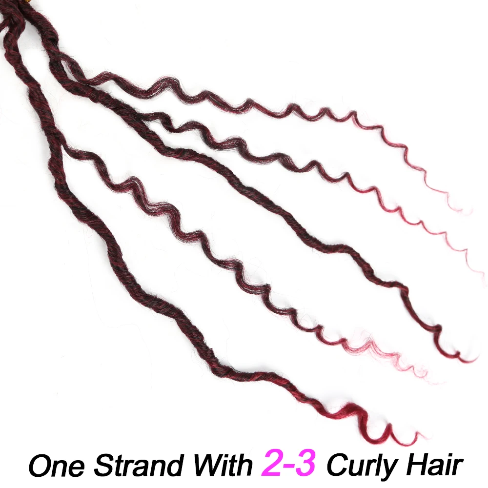 do cabelo ombre brown locs do falso com cabelo encaracolado