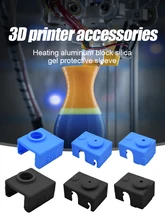 Aliexpress - 3D Printer V6/MK7 MK8 MK9/MK10/Volnaco Silicone Socks Heater Block Protective Silicone Insulation Cover For Hot End Heat Block.