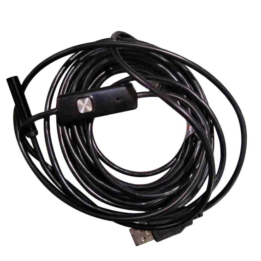 USB эндоскоп Инспекционная камера 5 м/7 мм/6LED бороскоп Водонепроницаемая камера Змея с моментальным снимком Буто трубка видео труба фотоскоп