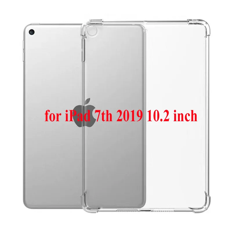 TPU Флип-кожаный чехол для Apple iPad 10,2 смарт-чехол-подставка для iPad 7 7th A2200 A2198 A2232 Мягкий силиконовый чехол для планшета+ ручка-пленка - Цвет: TPU