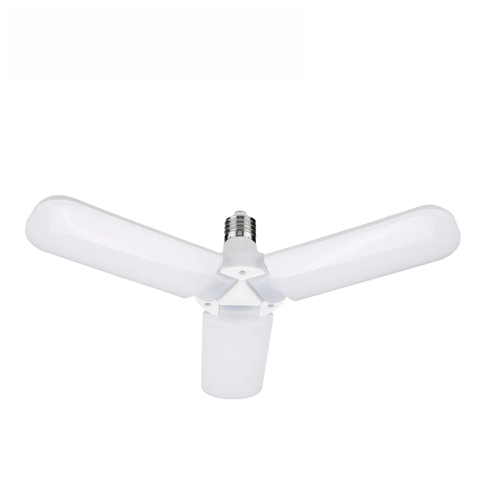 E27 45W LED Bulb 2835 SMD 228 LEDs Foldable Fan Blade Angle Adjustable Ceiling Lamp Energy Saving Lights 220V For Shop decor YZ
