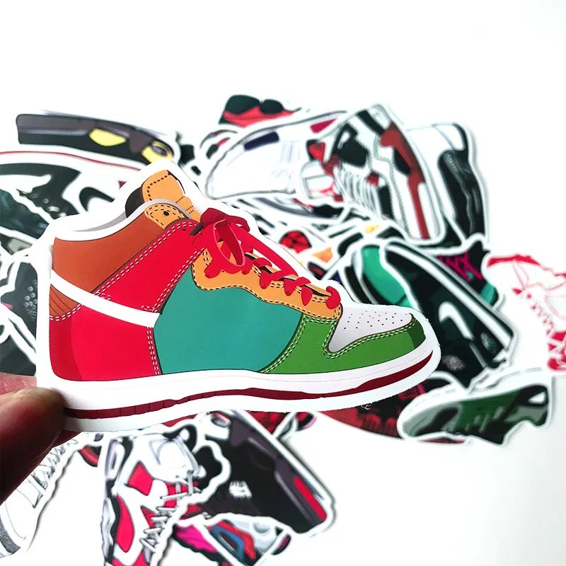 Sneakers Theme Stickers Sports Shoes Waterproof Vinyl Scrapbook Stickers Car Motorcycle Bicycle Luggage Decal for Boys Kids