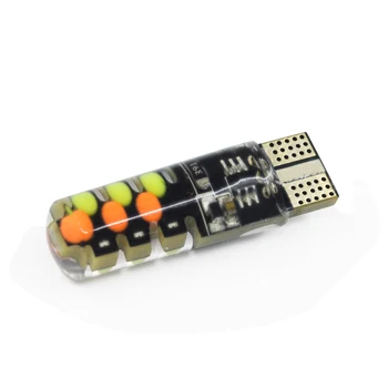 

1 set *Remote Controller Strobe lights 12SMD RGB LED T10 W5W 194 168 Auto Car Wedge Side Light Multicolor LEDs Demo Lamp Bulb