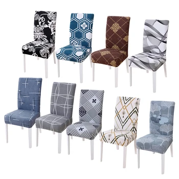 

1/2/4pcs Anti-dirty Dining Chair Cover Slipcover Modern Removable Kitchen Seat Case Stretch Chair Covers for Banquets home