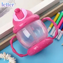 Bouteille à poignée en paille pour bébé, gobelet pour nouveau né, enfants apprennent à nourrir les enfants, jus de paille, bouteilles mignonnes de 250ml 
