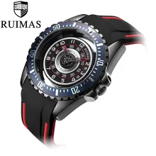 Ruimas Лидирующий бренд мужские s часы Кварцевые спортивные часы на открытом воздухе водонепроницаемый резиновый ремень наручные часы для мужчин Horloges Mannen