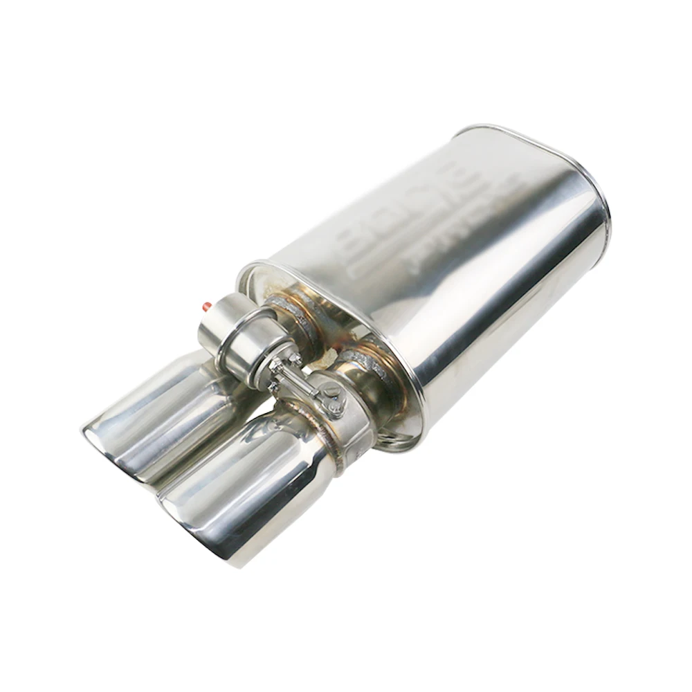 JZZ 2.5" Change Sound Racing Silencer Oval Car Exhaust Muffler With Valve and Controller kit