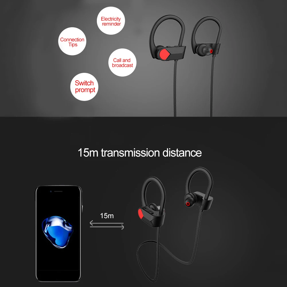 A3 водонепроницаемые наушники с заушником Bluetooth 5,0 стерео беспроводные наушники спортивные гарнитуры