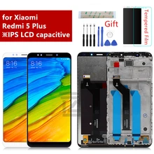 Для Xiaomi Redmi 5 Plus плюс ЖК-дисплей Дисплей Сенсорный экран Стекло Панель рамкой планшета Ассамблеи Redmi 5Plus запасных Запчасти