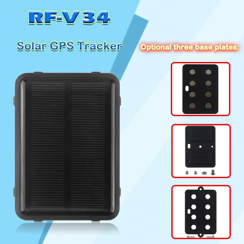 Solar Power Sheep Cow Cattle GPS Tracker RF-V34 9000mAh Waterproof GSM GPS WiFi Tracking Voice monitoring Anti-remove SOS Alarm