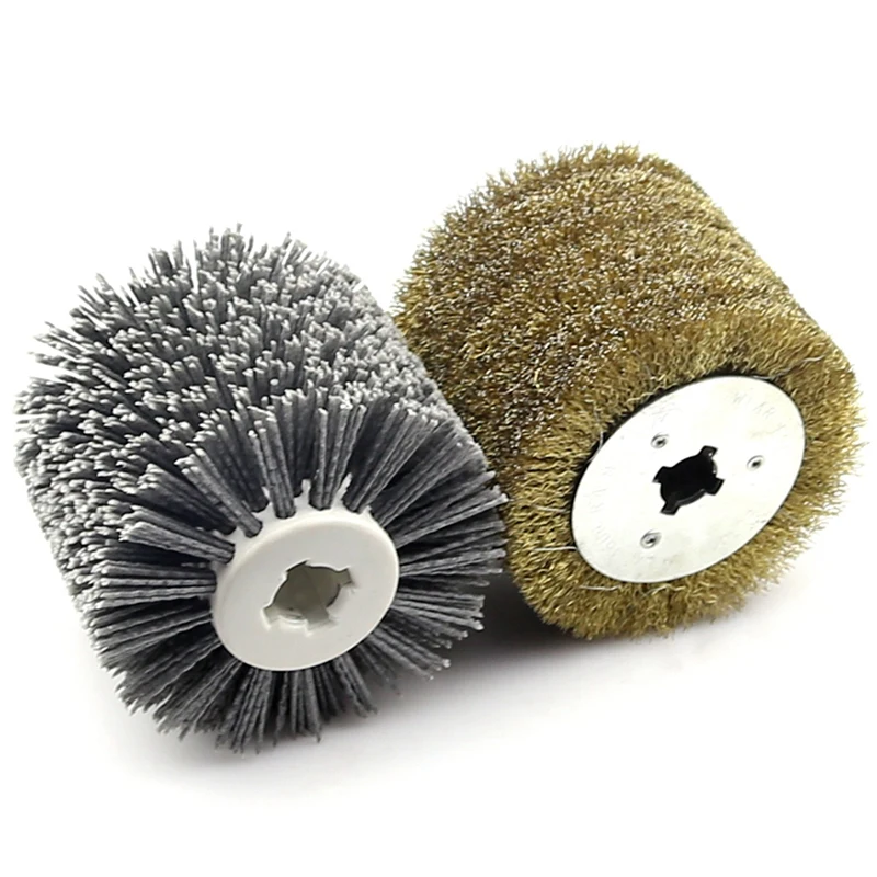 

New 2 in 1 Woodwooking Polishing Wheel Brush 120x100x19Mm Drum Sander Tools for Woodworker