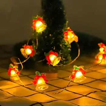 

3M LED 8 Modes String Lights Remote Control Waterproof Christmas Tree Bell Lamp for Xmas Party Curtain Decor