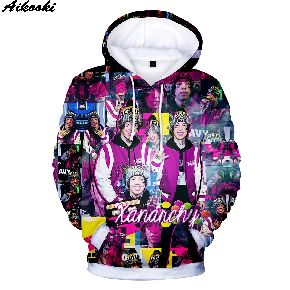 Sidno con capucha de Lil Xan Xanarchy para hombre y mujer, jerseys de Hip Hop, Sudadera capucha Lil Xan 3D, otoño|Sudaderas con capucha y sudaderas| - AliExpress