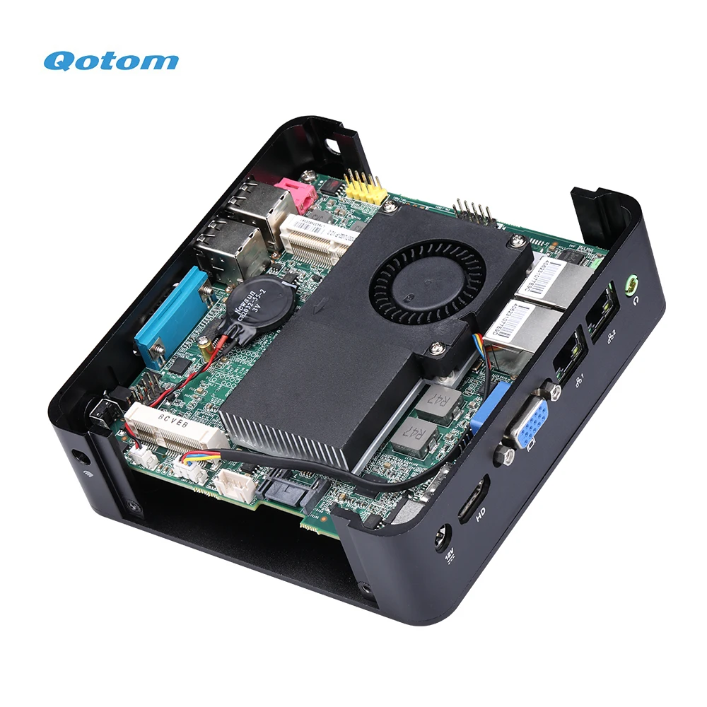 QOTOM мини ПК Core i3 процессор Dual LAN Mini PC с последовательный порт настольный компьютер