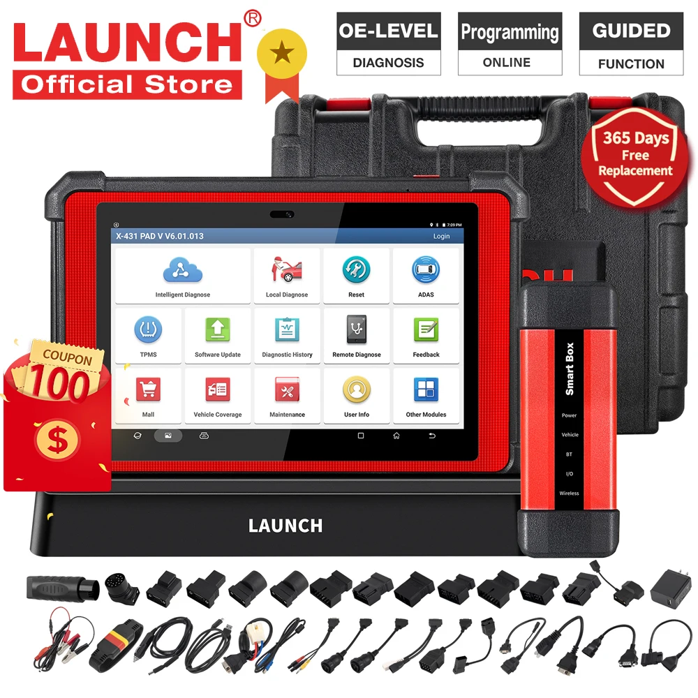 Диагностический сканер LAUNCH X431 PAD V 10 1 OBD2 автомобильный диагностический