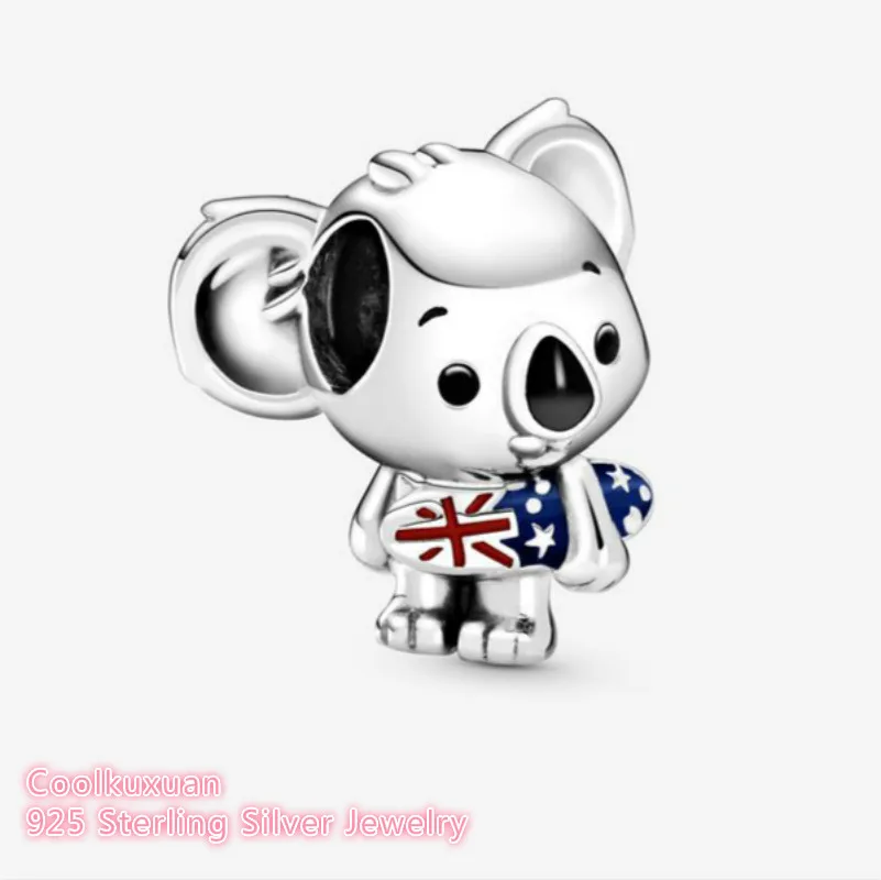 

Оригинальные бусины-шармы для серфинга Koala 100% 925 пробы, подходят для изготовления брендовых браслетов, ювелирных изделий
