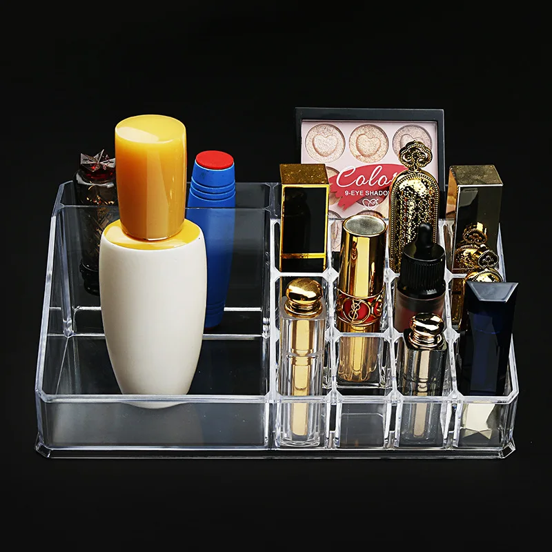 

Multi-functional desktop nail polish lipstick collection display shelf makeup storage box transparent box lip paste rack