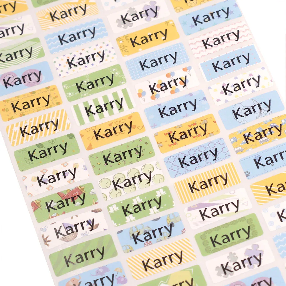Персонализированные наклейки с именем водостойкие школьные персональные наклейки на заказ многоцелевой цветной для мальчиков Детский сад