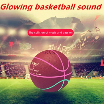 

New Bluetooth V5.0 LED Luminous Basketball Speaker Mini Bluetooth Subwoofer Creative Bluetooth Portable Wireless Small Speaker