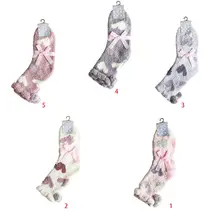 Милые женские рождественские чулки; Милые плотные теплые носки из кораллового флиса для девочек