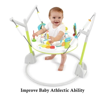 

Multifunctional Toddler Jump Chair Foldaway Jumper Fitness Stand Baby Educational Toys Rotatable Chairs Gifts Gift Learn to Walk