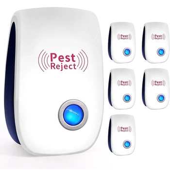 

6PCS Ultrasonic Insect Repellent Insect Repellent, Insect Repellent-Indoor Deworming and Rodent Control with US Plug