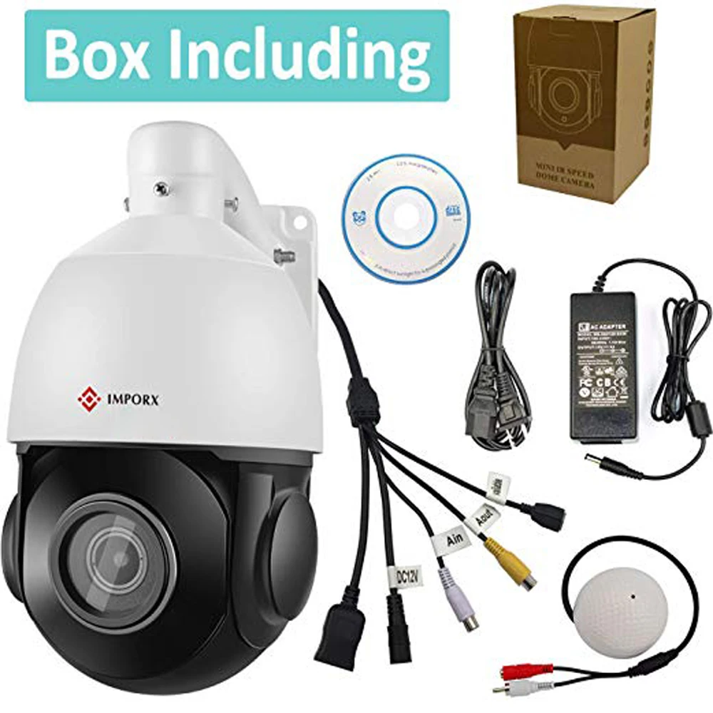 IMPORX 5MP 36X ZOOM CCTV камера P2P IR Motion Detection Onvif POE PTZ IP камера Высокоскоростная купольная наружная 360 камера двухсторонняя аудио