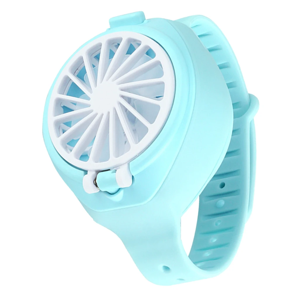 New Portable Watch Fan rechargeable USB Fashion Mini Personal Air Cooling Fan Student Wrist Fan Outdoors Traveling