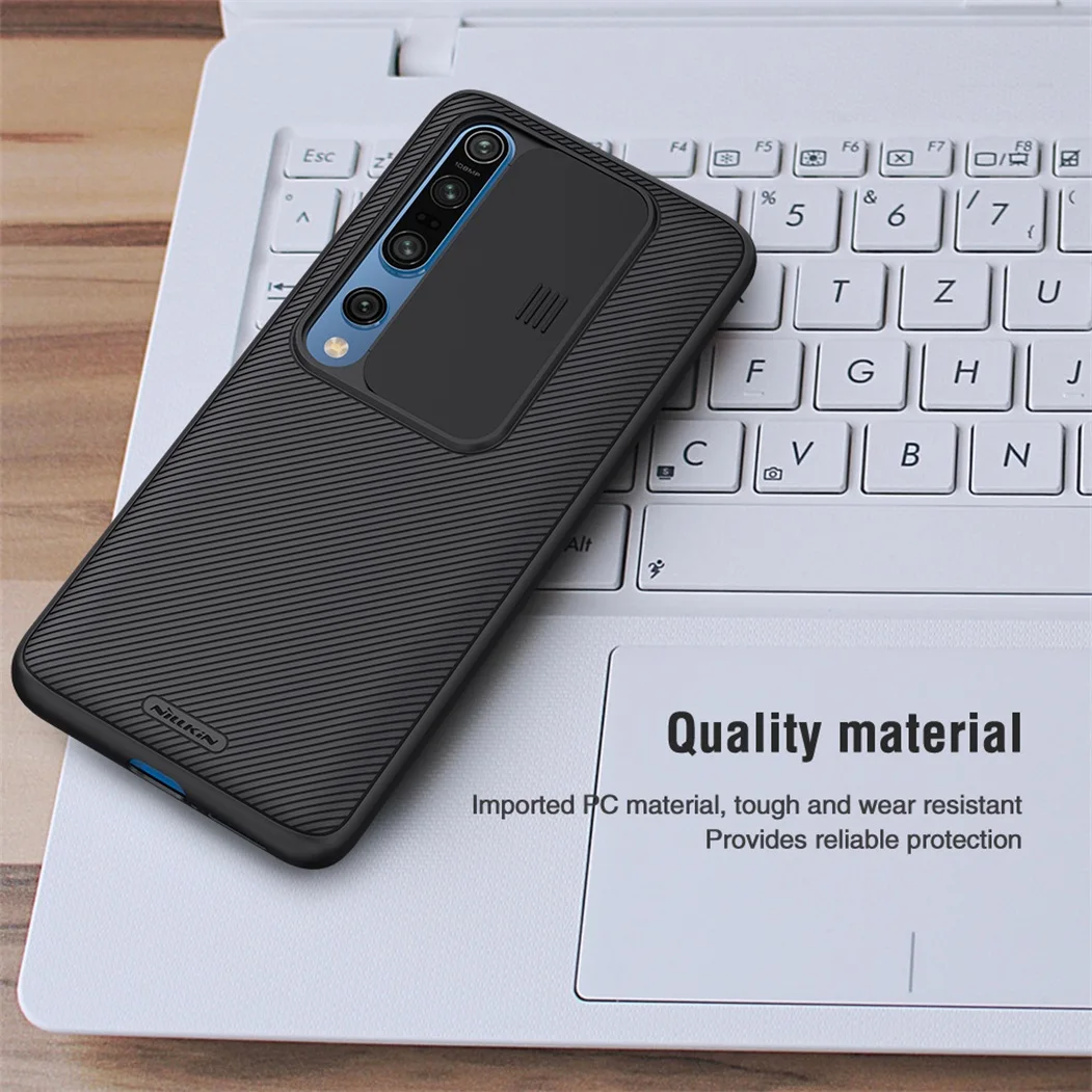 For Xiaomi Redmi Note 9T 5G 9 9S 9 Pro Max Case Mi 10 Mi10 Pro Cover NILLKIN CamShield Case Slide Camera Cover For Redmi Note9S leather case for xiaomi