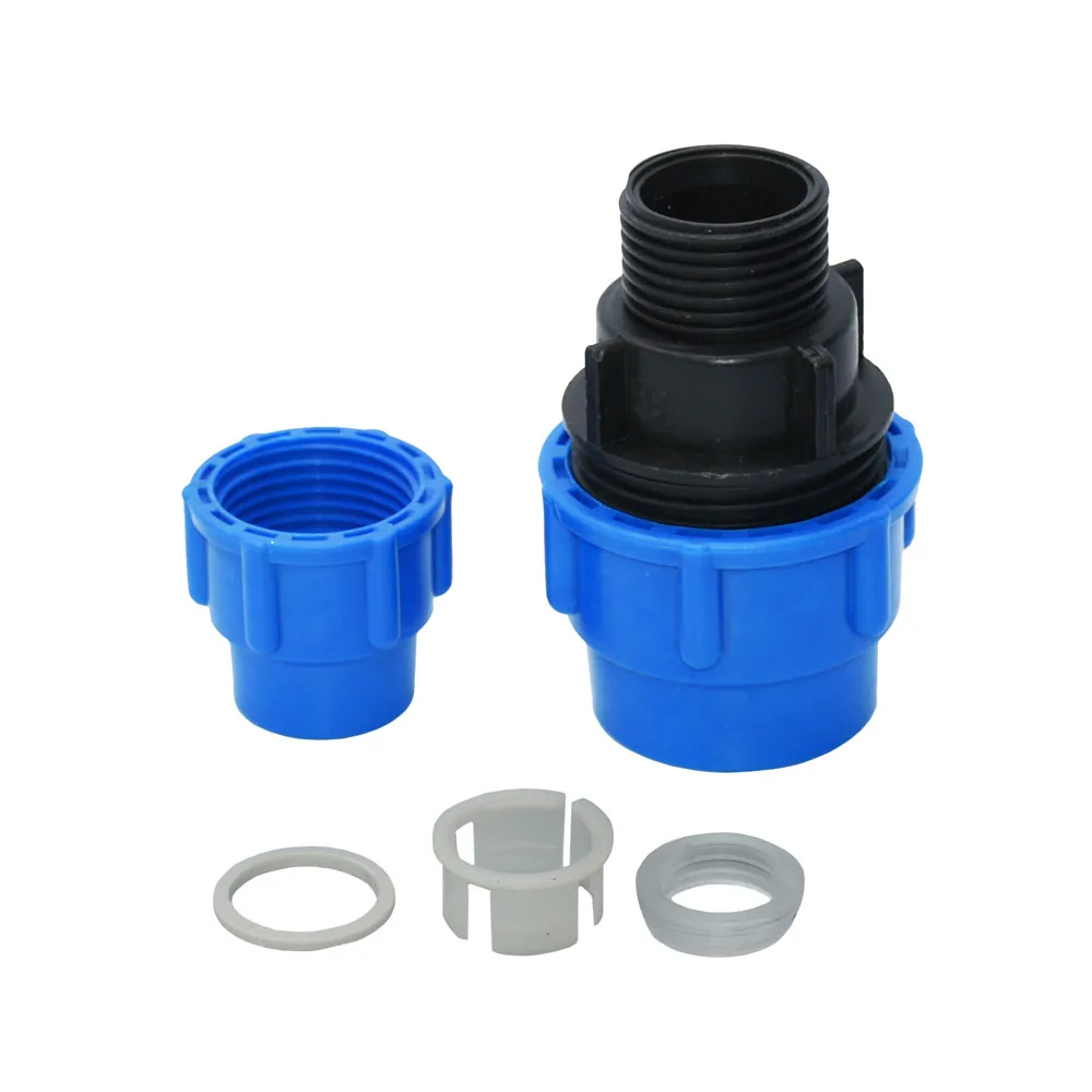 PE Tube Quick Connector Reducing Elbow Tee Water Splitter 63/50/40/32/25/20mm Plastic Coupler Farm Water Pipe Fittings 4