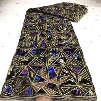 

2017 african french lace fabrics 5 yards dubai wholesale embroidery Stone Beads nigerian french 3d lace for wedding party wine