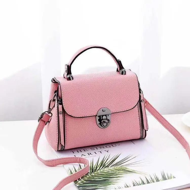 

2019 Spring New Style Square Sling Bag Ladies' Bag Korean-style Style Versitile Fashion Pu Chain Crossbody Bag