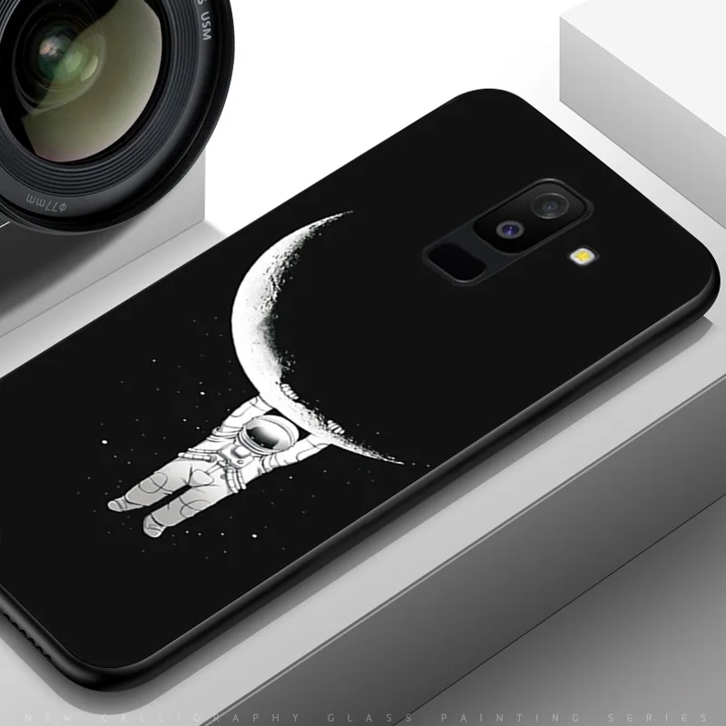 Черные чехлы из ТПУ для Samsung A10 A20 A30 A40 A50 A60 A70 A750 M10 M20 M30 M40 чехол A6 A9 A6Plus A8Plus