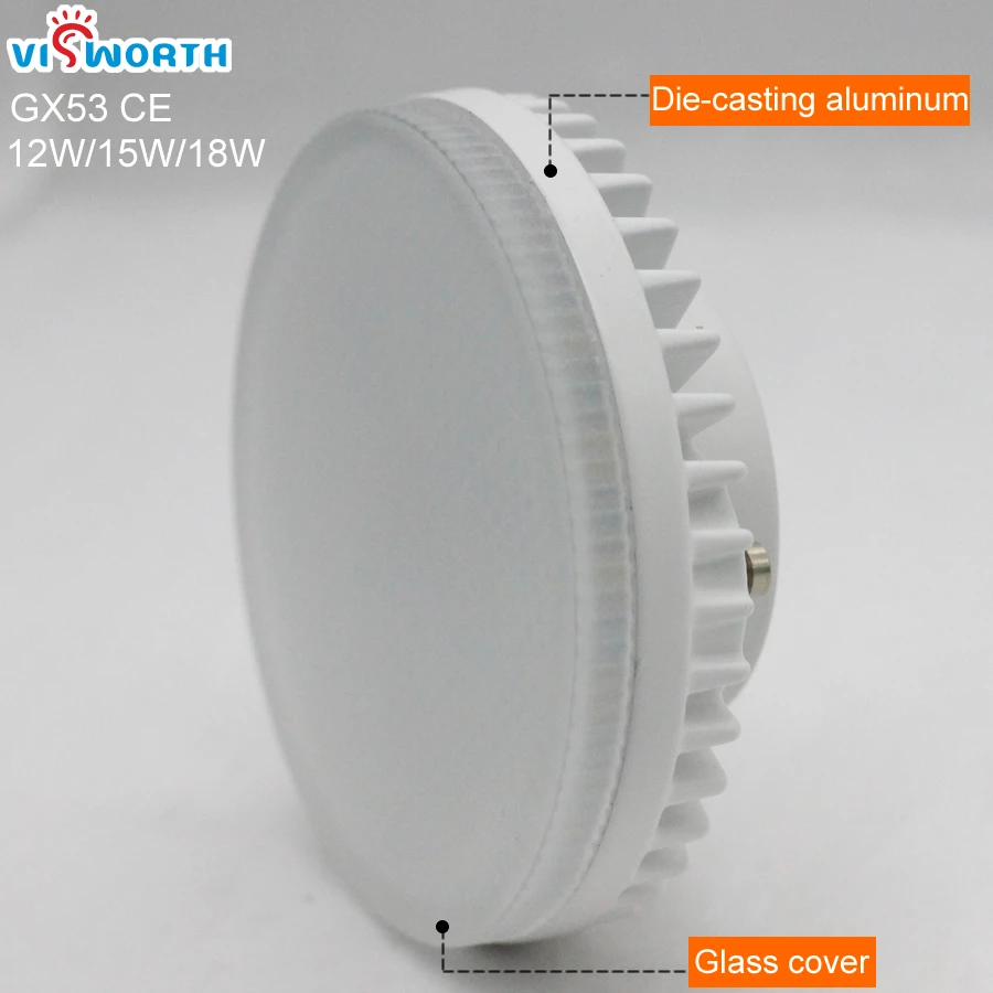 Gx53 LED Bulb Light Under Cabinet Lights 5W 7W 9W 12W 15W 18W Wardrobe Light AC 85-265V Led Spotlight Cold Warm White Puck Light