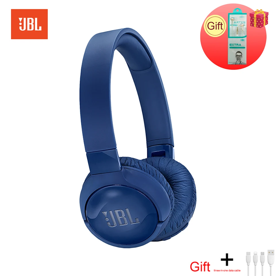 Original JBLTUNE 600BTNC Headphone Deep Bass Sound Sports Game Bluetooth Headset with Mic Noise Canceling Foldable Earphones