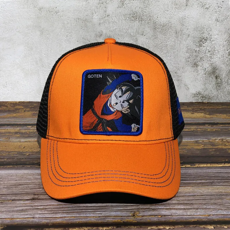 Dragon Ball Goku бейсболка s для мужчин и женщин Snapback хип-хоп летняя кепка Bone gorra hombre Регулируемая Кепка для водителя грузовика сетчатая Кепка для папы - Цвет: orange GOTEN