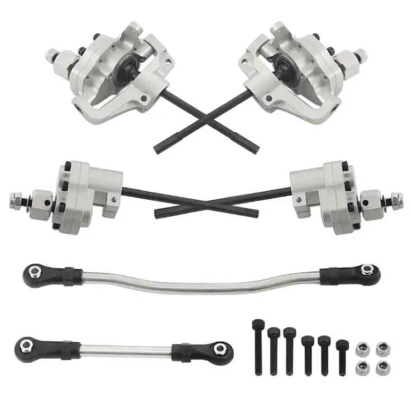 

Durable Portal Axles Upgrade Parts Hit Color Portal Front Rear Axles with Steering Link Refit Kit for SCX10 II 90046 RC Car