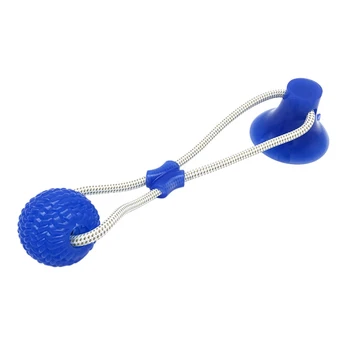 

Hot Pet Supplies Self-playing Rubber Ball Toy With Suction Cup Dog Interactive Molar Chew Toy Teeth Cleaning Toollydglydg