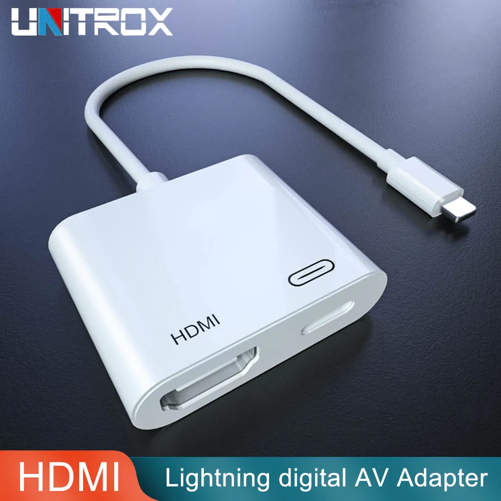 

For iPad to HDMI Adapter For 8Pin to Digital AV HDMI 4K USB Cable Connector 1080P HD Adapters For Iphone X XR 8/7/6/Ipad Pro Air